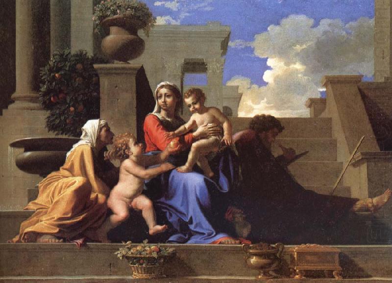 Nicolas Poussin The Saint Family on the stair china oil painting image
